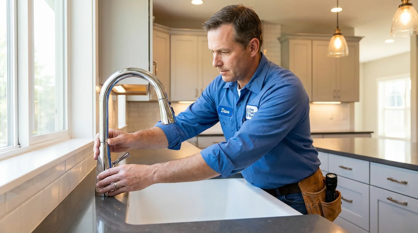 Kitchen faucet installation by Johns Plumbing LLC in Sunman