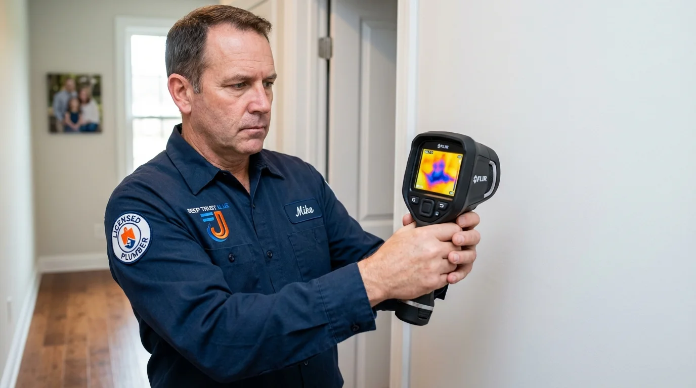 Thermal imaging leak detection by Johns Plumbing LLC in Sunman